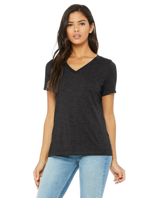 6405CVC Bella + Canvas Ladies' Relaxed Heather CVC Jersey V-Neck T-Shirt