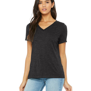 6405CVC Bella + Canvas Ladies' Relaxed Heather CVC Jersey V-Neck T-Shirt