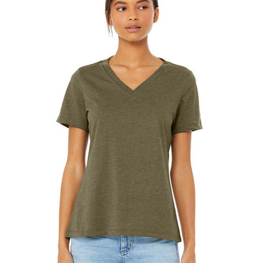 6405CVC Bella + Canvas Ladies' Relaxed Heather CVC Jersey V-Neck T-Shirt