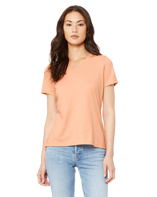 6405CVC Bella + Canvas Ladies' Relaxed Heather CVC Jersey V-Neck T-Shirt