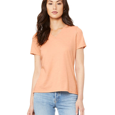 6405CVC Bella + Canvas Ladies' Relaxed Heather CVC Jersey V-Neck T-Shirt