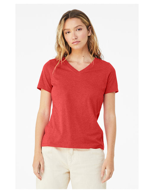 6405CVC Bella + Canvas Ladies' Relaxed Heather CVC Jersey V-Neck T-Shirt