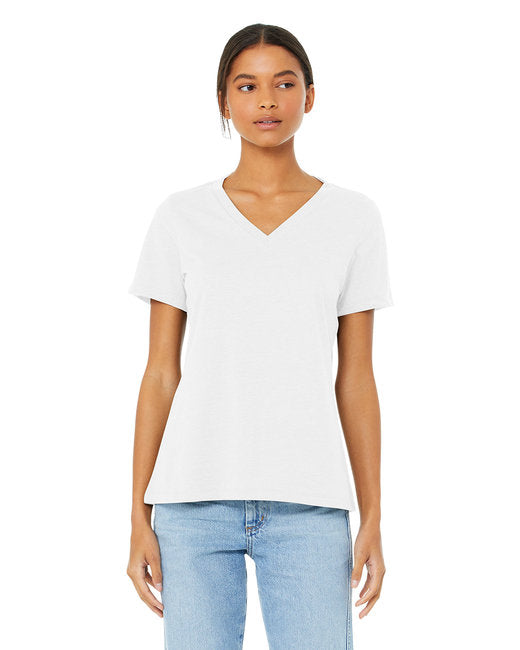 6405CVC Bella + Canvas Ladies' Relaxed Heather CVC Jersey V-Neck T-Shirt