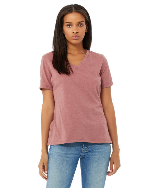 6405CVC Bella + Canvas Ladies' Relaxed Heather CVC Jersey V-Neck T-Shirt