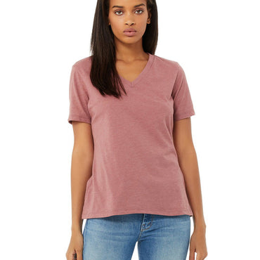 6405CVC Bella + Canvas Ladies' Relaxed Heather CVC Jersey V-Neck T-Shirt