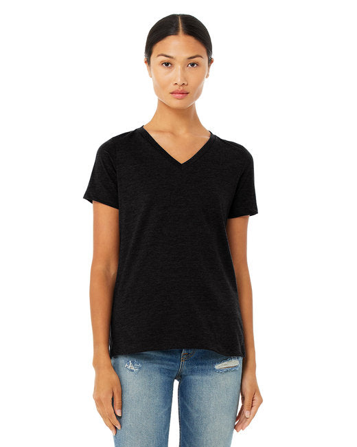 6405CVC Bella + Canvas Ladies' Relaxed Heather CVC Jersey V-Neck T-Shirt