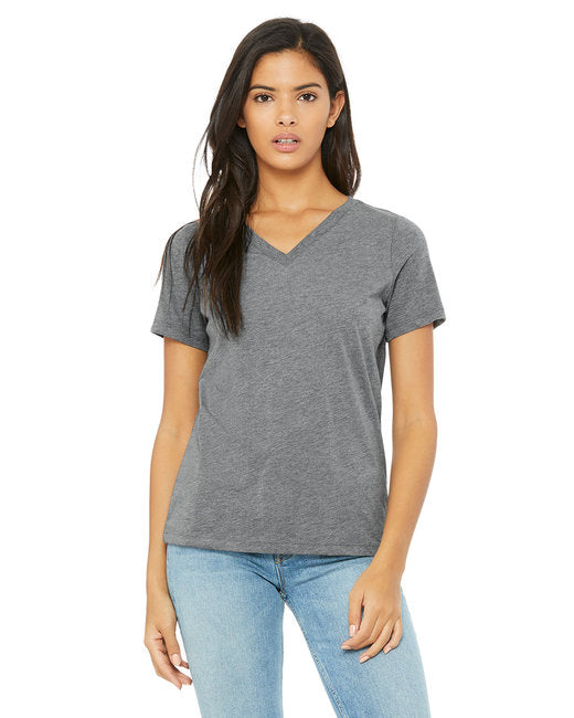 6415 Bella + Canvas Ladies' Relaxed Triblend V-Neck T-Shirt