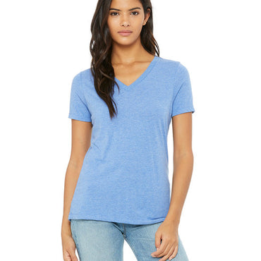 6415 Bella + Canvas Ladies' Relaxed Triblend V-Neck T-Shirt