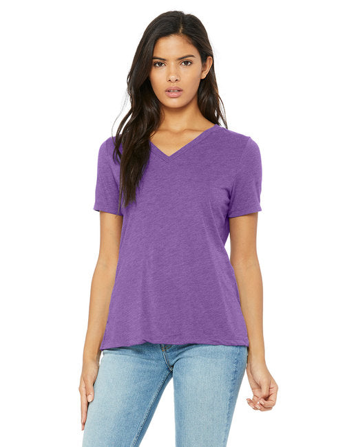 6415 Bella + Canvas Ladies' Relaxed Triblend V-Neck T-Shirt