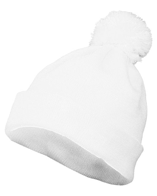 6816 Augusta Sportswear Two Layer Acrylic Knit Pom Beanie