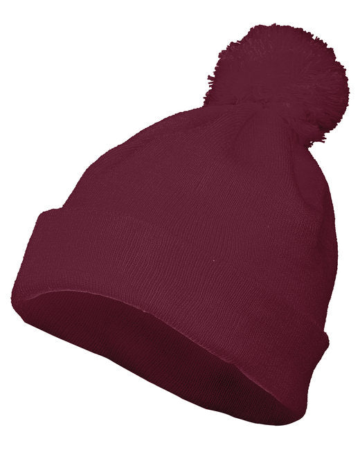 6816 Augusta Sportswear Two Layer Acrylic Knit Pom Beanie