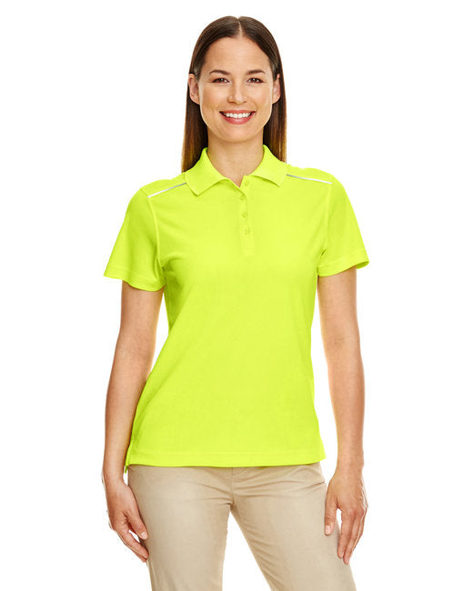 78181R CORE365 Ladies' Radiant Performance Piqué Polo with Reflective Piping