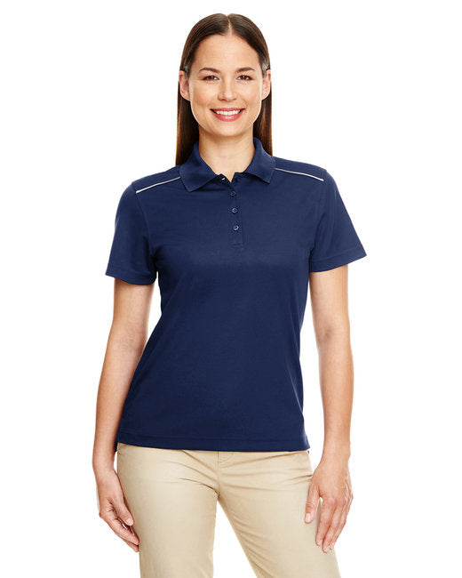 78181R CORE365 Ladies' Radiant Performance Piqué Polo with Reflective Piping