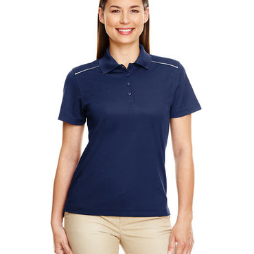 78181R CORE365 Ladies' Radiant Performance Piqué Polo with Reflective Piping