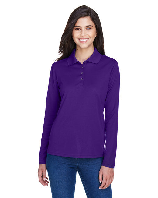 78192 CORE365 Ladies' Pinnacle Performance Long-Sleeve Piqué Polo