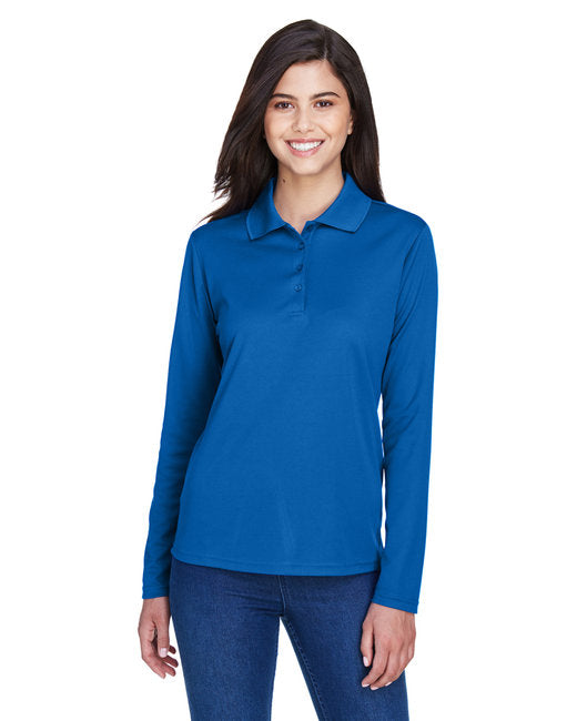 78192 CORE365 Ladies' Pinnacle Performance Long-Sleeve Piqué Polo