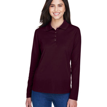 78192 CORE365 Ladies' Pinnacle Performance Long-Sleeve Piqué Polo