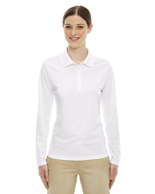 78192 CORE365 Ladies' Pinnacle Performance Long-Sleeve Piqué Polo