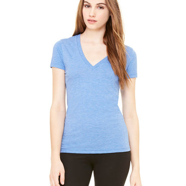 8435 Bella + Canvas Ladies' Triblend Short-Sleeve Deep V-Neck T-Shirt