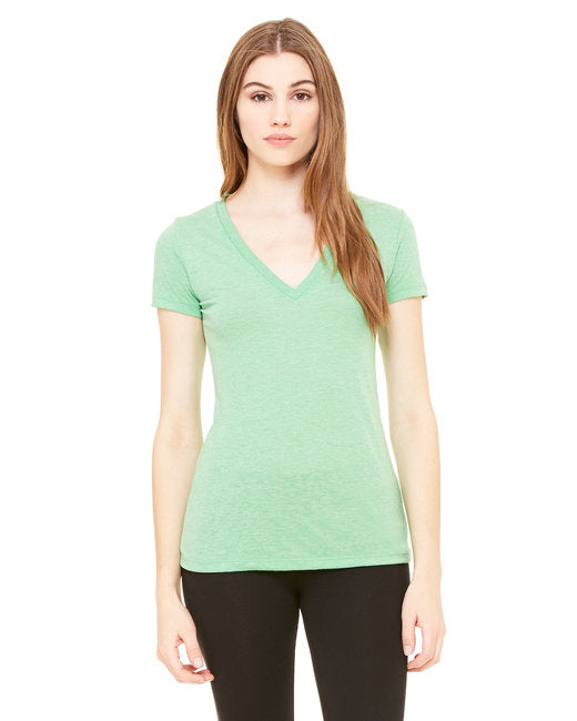 8435 Bella + Canvas Ladies' Triblend Short-Sleeve Deep V-Neck T-Shirt