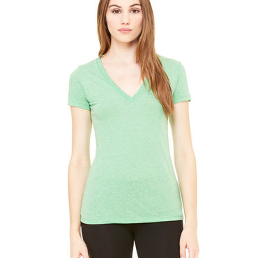 8435 Bella + Canvas Ladies' Triblend Short-Sleeve Deep V-Neck T-Shirt