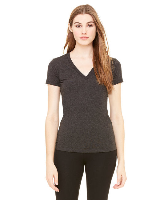 8435 Bella + Canvas Ladies' Triblend Short-Sleeve Deep V-Neck T-Shirt