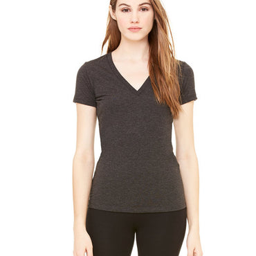 8435 Bella + Canvas Ladies' Triblend Short-Sleeve Deep V-Neck T-Shirt