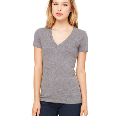 8435 Bella + Canvas Ladies' Triblend Short-Sleeve Deep V-Neck T-Shirt