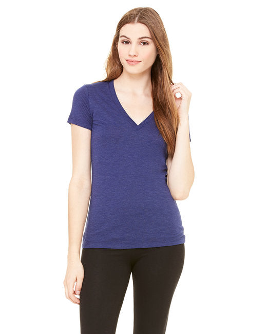 8435 Bella + Canvas Ladies' Triblend Short-Sleeve Deep V-Neck T-Shirt