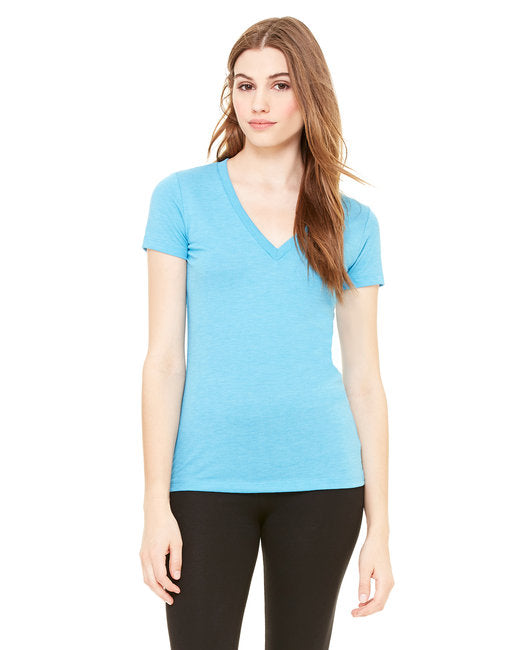 8435 Bella + Canvas Ladies' Triblend Short-Sleeve Deep V-Neck T-Shirt