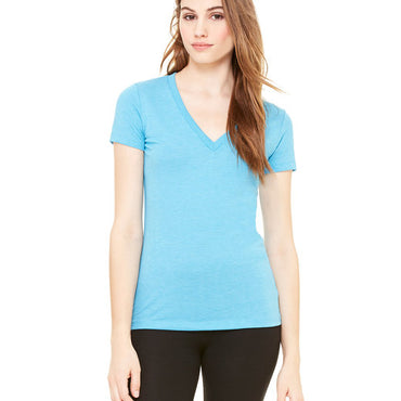 8435 Bella + Canvas Ladies' Triblend Short-Sleeve Deep V-Neck T-Shirt