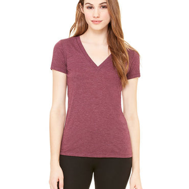 8435 Bella + Canvas Ladies' Triblend Short-Sleeve Deep V-Neck T-Shirt