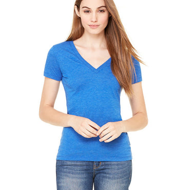 8435 Bella + Canvas Ladies' Triblend Short-Sleeve Deep V-Neck T-Shirt