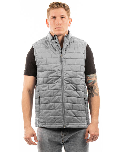 8703BU Burnside Adult Box Quilted Puffer Vest