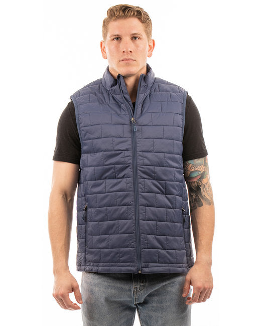 8703BU Burnside Adult Box Quilted Puffer Vest