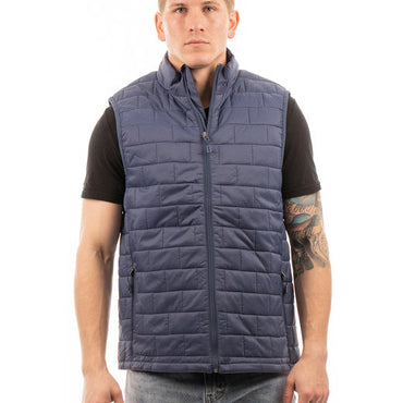 8703BU Burnside Adult Box Quilted Puffer Vest