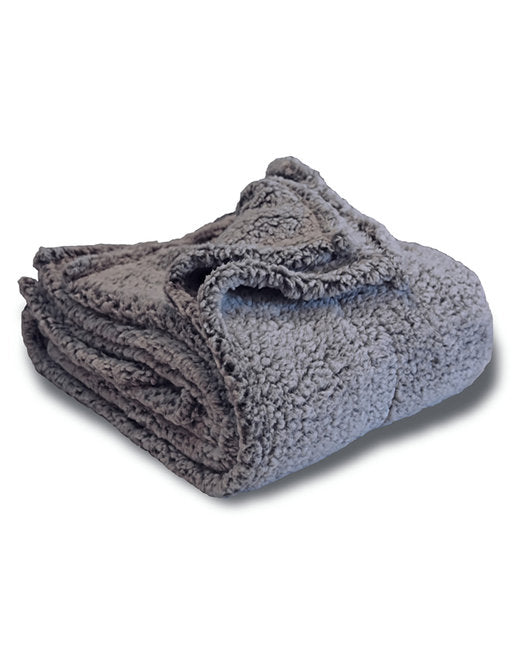 8729LB Alpine Fleece Frosted Sherpa Blanket