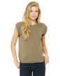 8804 Bella + Canvas Ladies' Flowy Muscle T-Shirt with Rolled Cuff