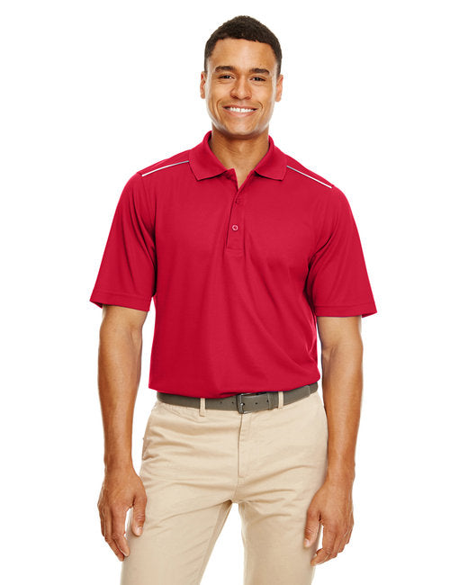 88181R CORE365 Men's Radiant Performance Piqué Polo with Reflective Piping