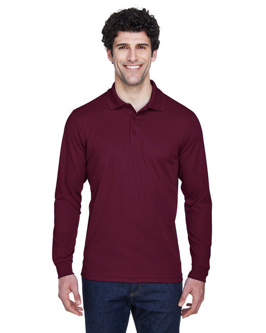 88192 CORE365 Men's Pinnacle Performance Long-Sleeve Piqué Polo