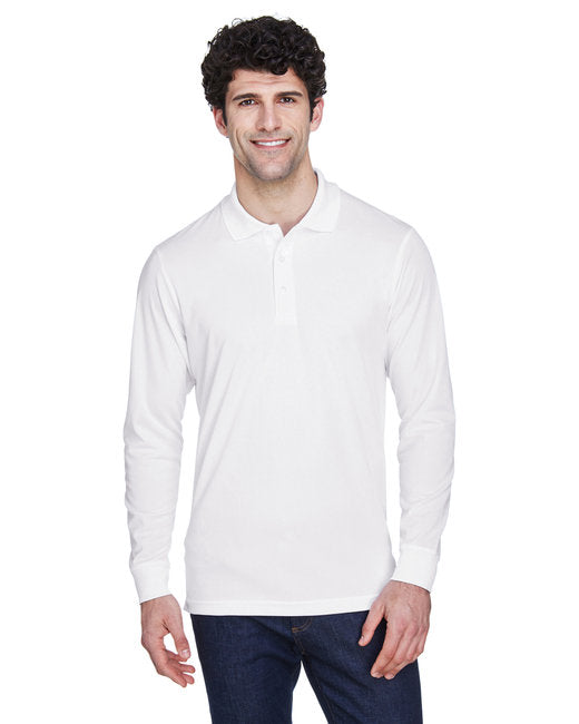 88192 CORE365 Men's Pinnacle Performance Long-Sleeve Piqué Polo