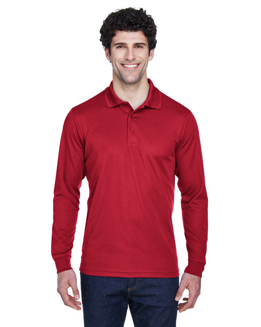 88192 CORE365 Men's Pinnacle Performance Long-Sleeve Piqué Polo