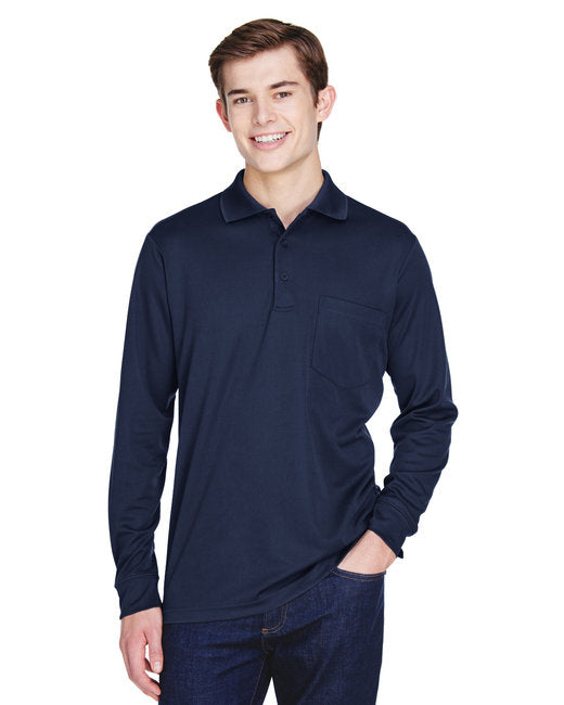 88192P CORE365 Adult Pinnacle Performance Long-Sleeve Piqué Polo with Pocket