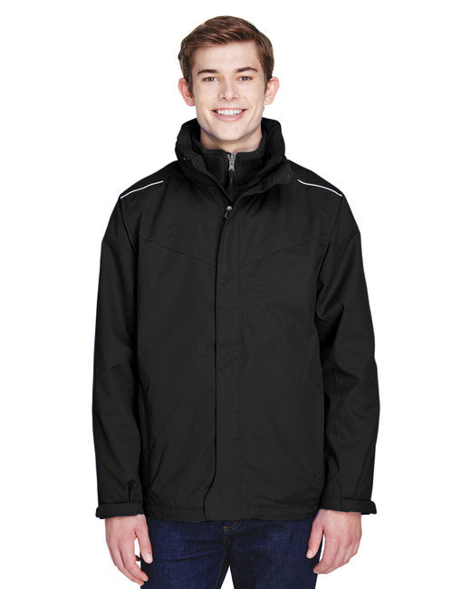 88205T CORE365 Men's Tall Region 3-in-1 Jacket with Fleece Liner