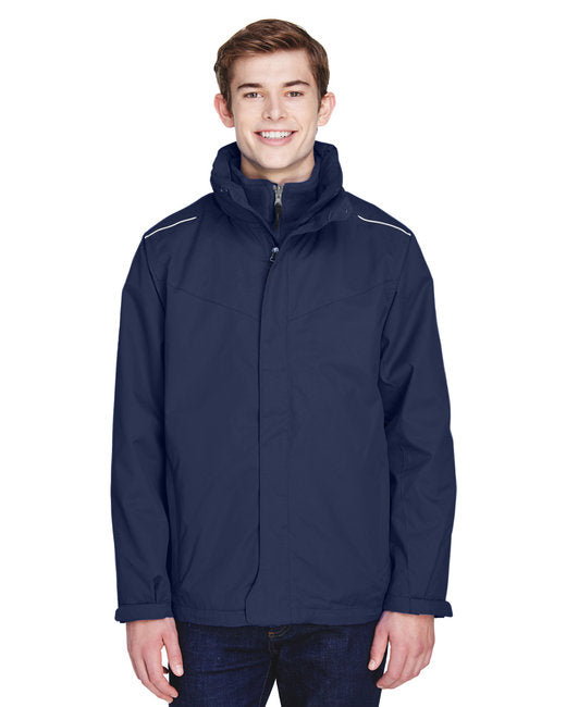 88205T CORE365 Men's Tall Region 3-in-1 Jacket with Fleece Liner