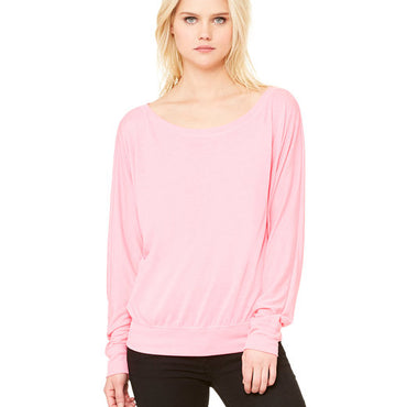 8850 Bella + Canvas Ladies' Flowy Long-Sleeve Off Shoulder T-Shirt