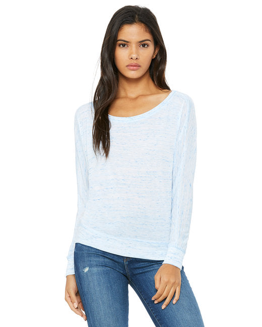 8850 Bella + Canvas Ladies' Flowy Long-Sleeve Off Shoulder T-Shirt