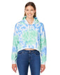 8853JA J America Ladies' Triblend Cropped Hooded Sweatshirt
