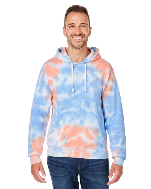 8861JA J America Adult Tie-Dye Pullover Hooded Sweatshirt