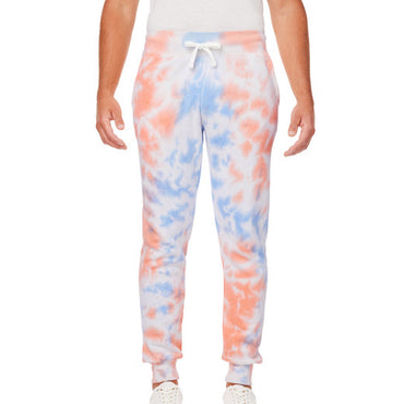 8884JA J America Adult Tie Dye Fleece Jogger